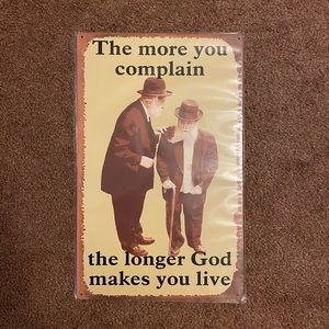 Complain Tin Metal Sign